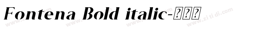 Fontena Bold italic字体转换